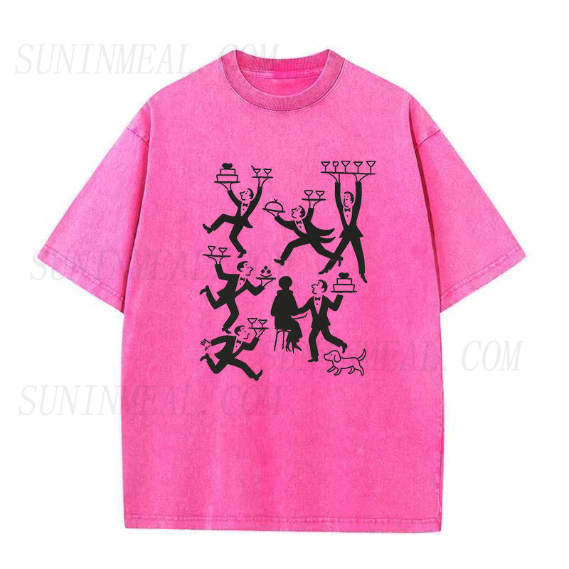 Tiny People Servers in a Restaurant Unisex Tee