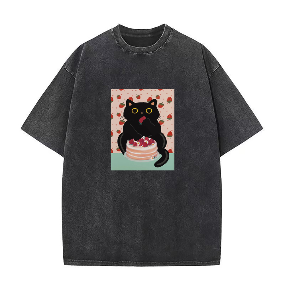 ストロベリーキャット ユニセックスTシャツ