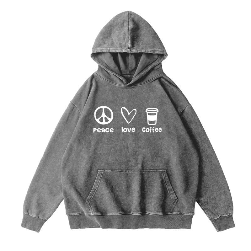 Peace Love Coffee Unisex Hoodie