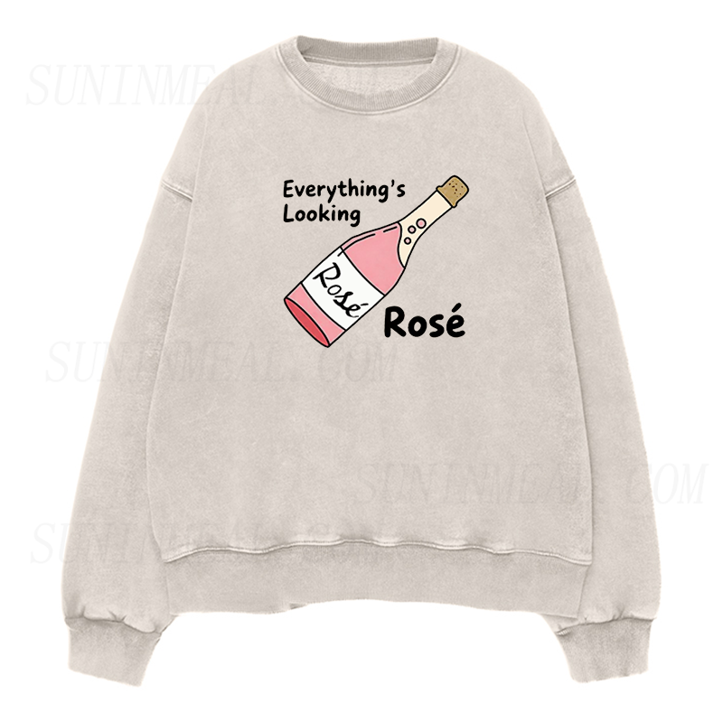 Everything's Looking Rosé Unisex Crewneck Sweatshirt