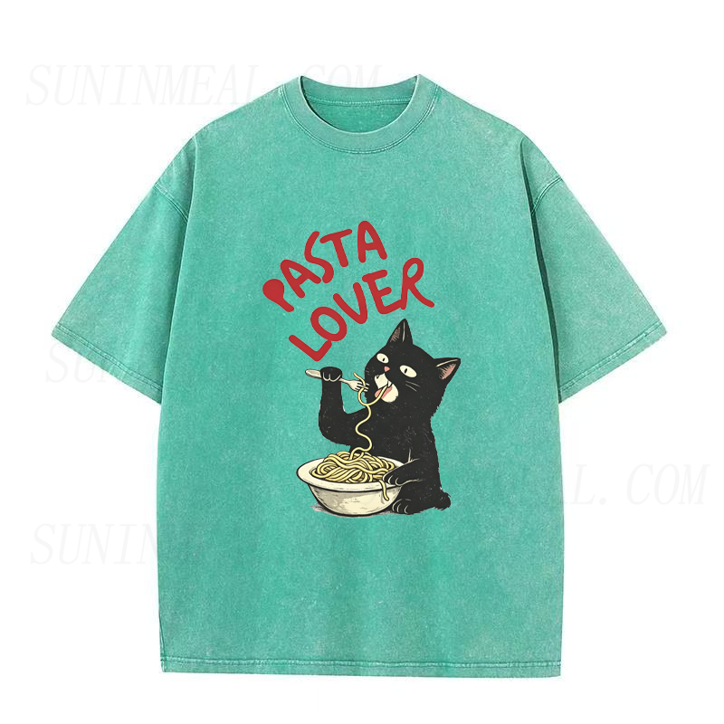 Cat Eating Spaghetti Unisex Tee