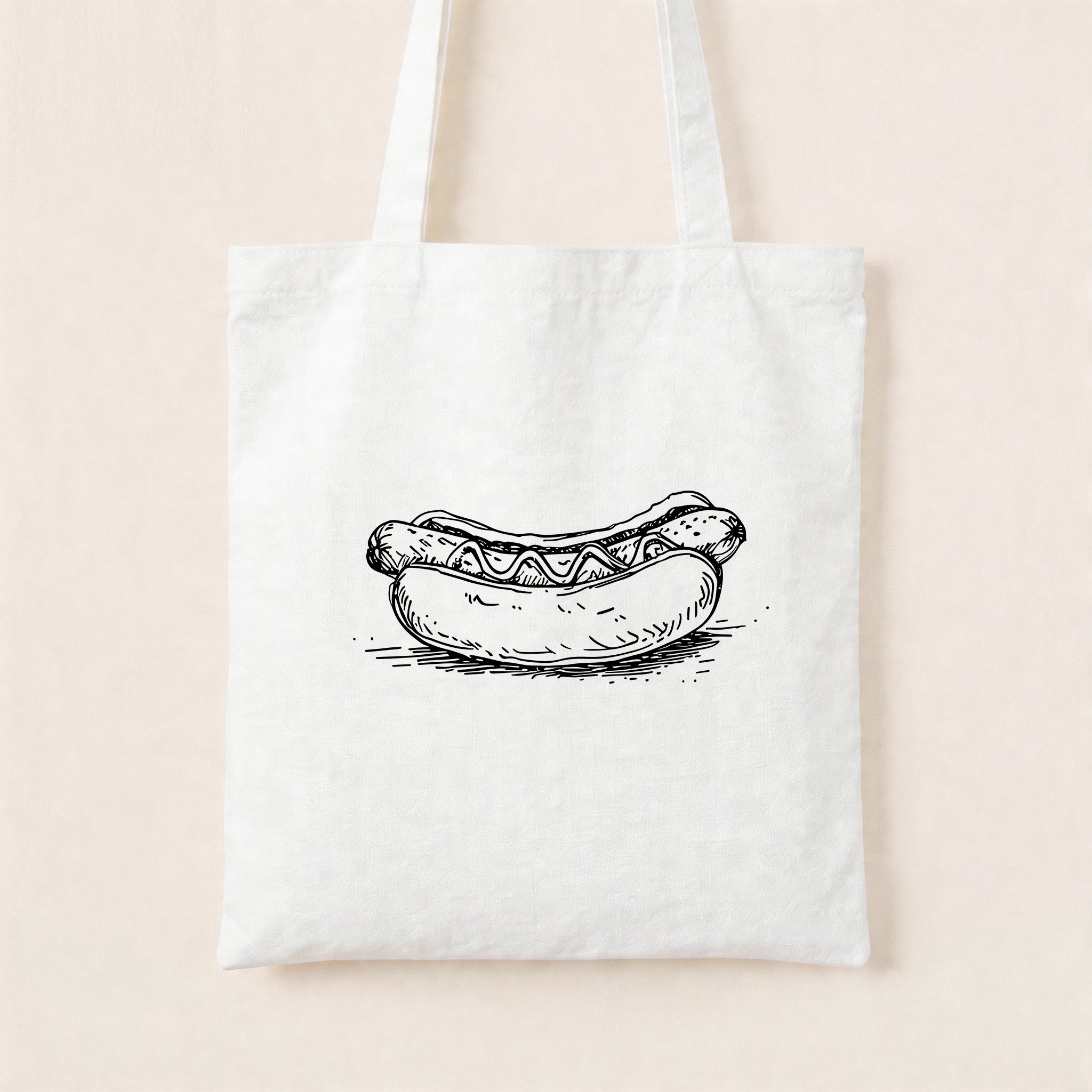 Hot Dog Canvas Tote Bag