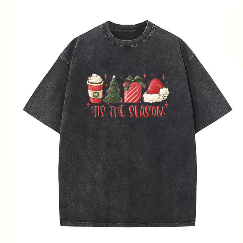Xmas Presents & Santa Hat Unisex Tee