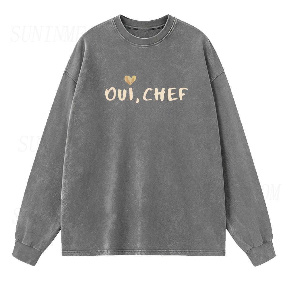 Oui Chef Long Sleeve Unisex Tee