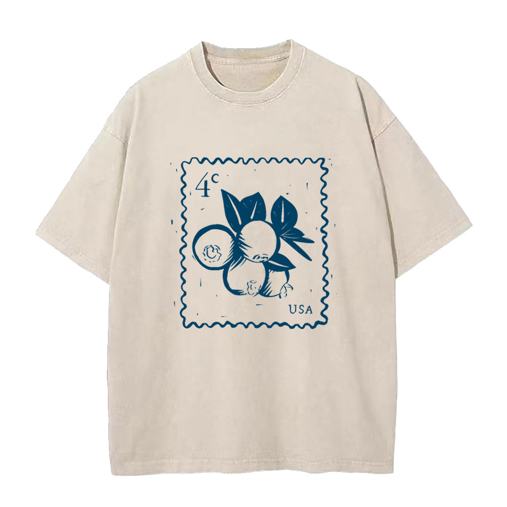 Blueberry stamp Unisex Tee