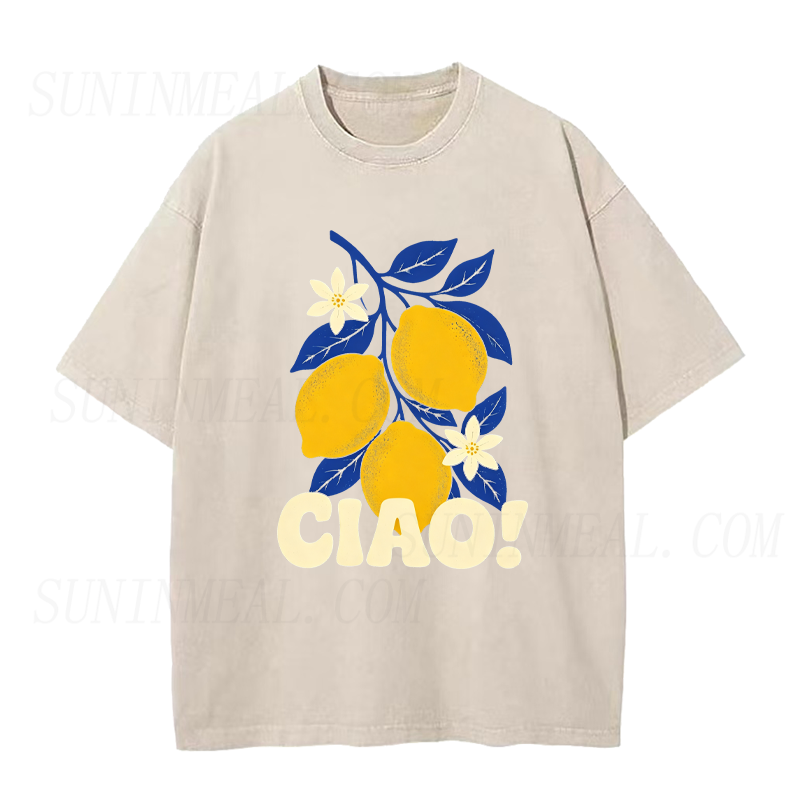 Retro Italian Ciao Lemon Unisex Tee