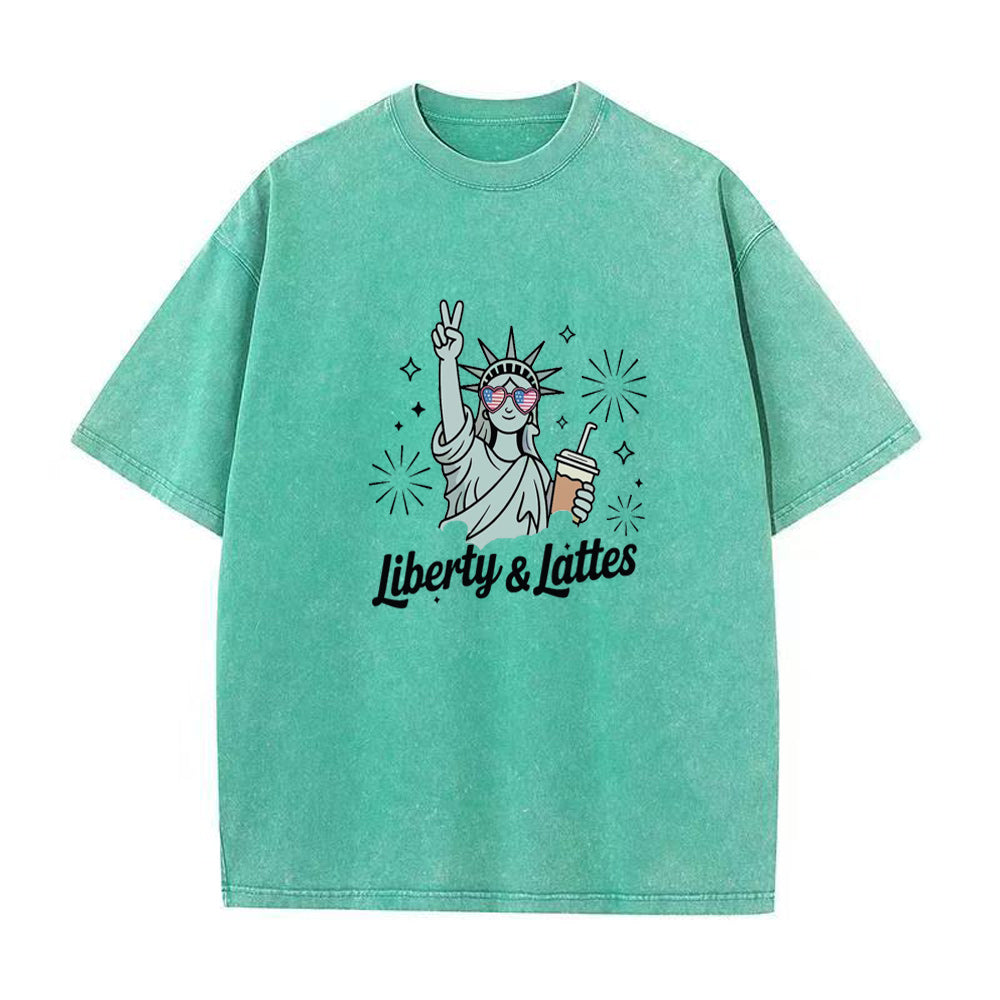 リバティ＆ラテ ユニセックスTシャツ