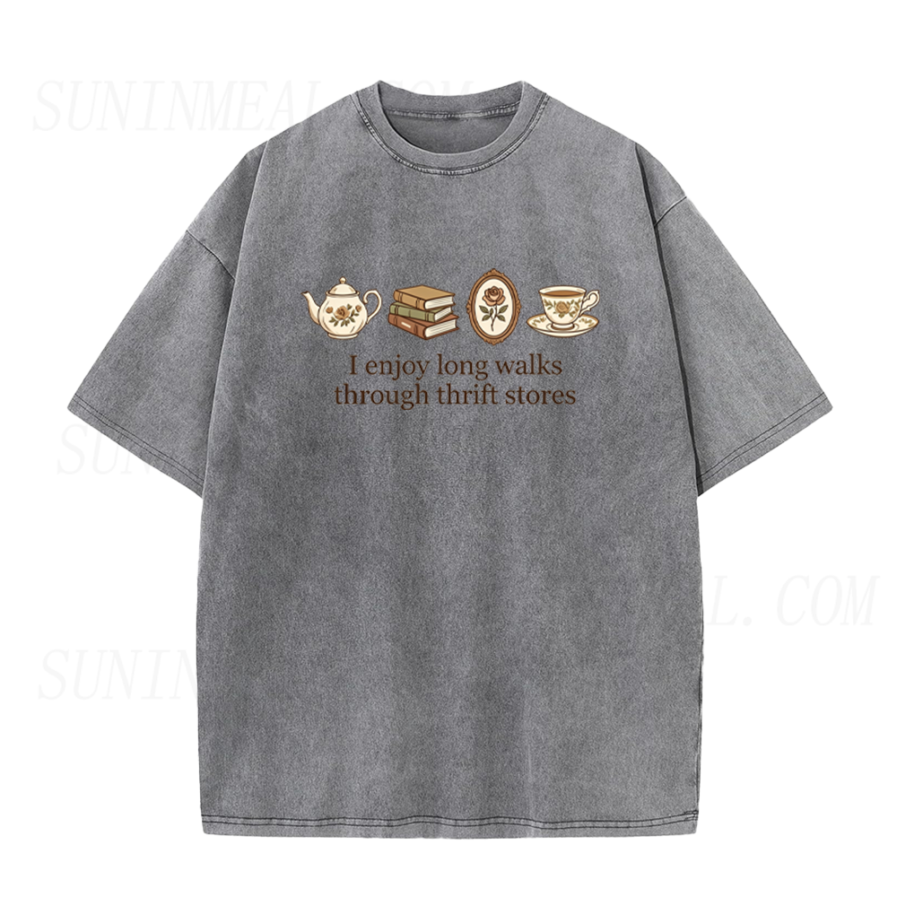 I Enjoy Long Walks Through Thrift Stores Unisex Tee
