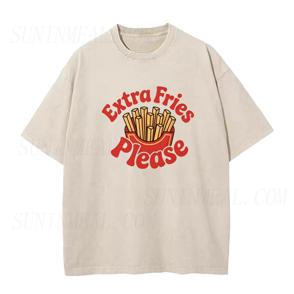 Retro Extra Fries Please Unisex Tee