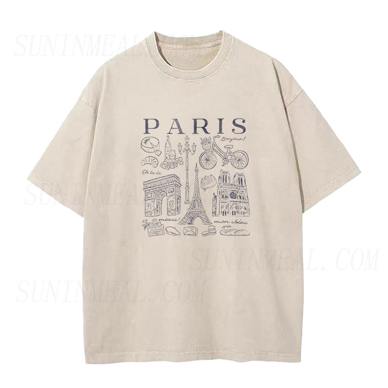 Vintage Style Trendy Paris Unisex Tee