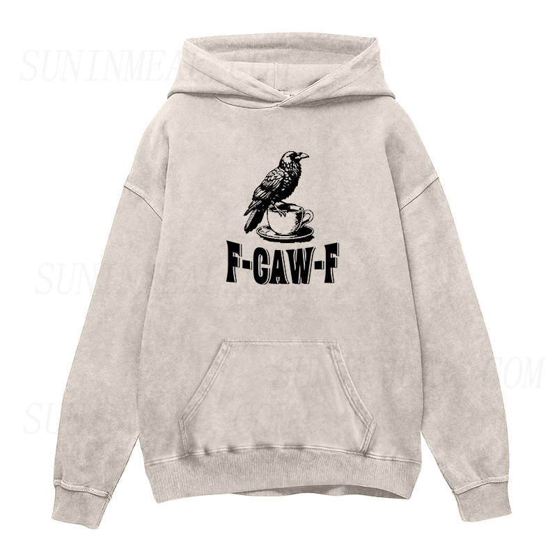 F-Caw-F Crow Coffee Unisex Hoodie