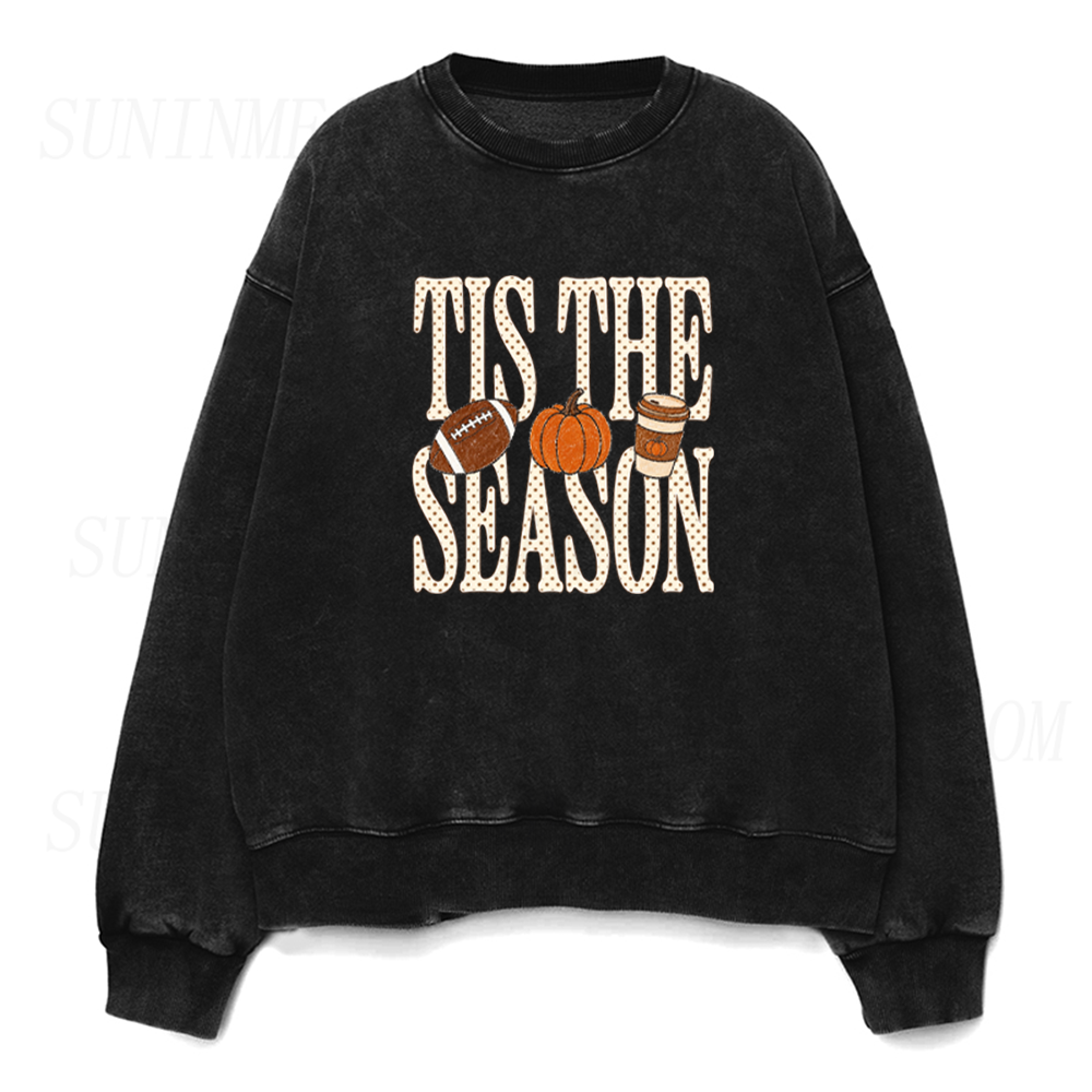 Fall Coffee Pumpkin Football Unisex Crewneck Sweatshirt