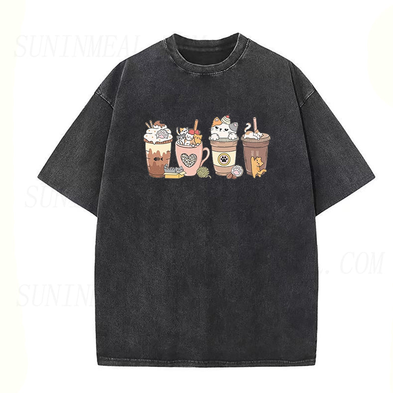 Cat Coffee Lover Unisex Tee