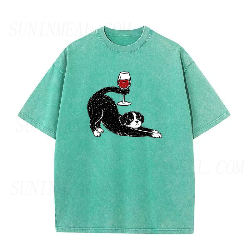 Wine O'Clock Puppy Unisex Tee