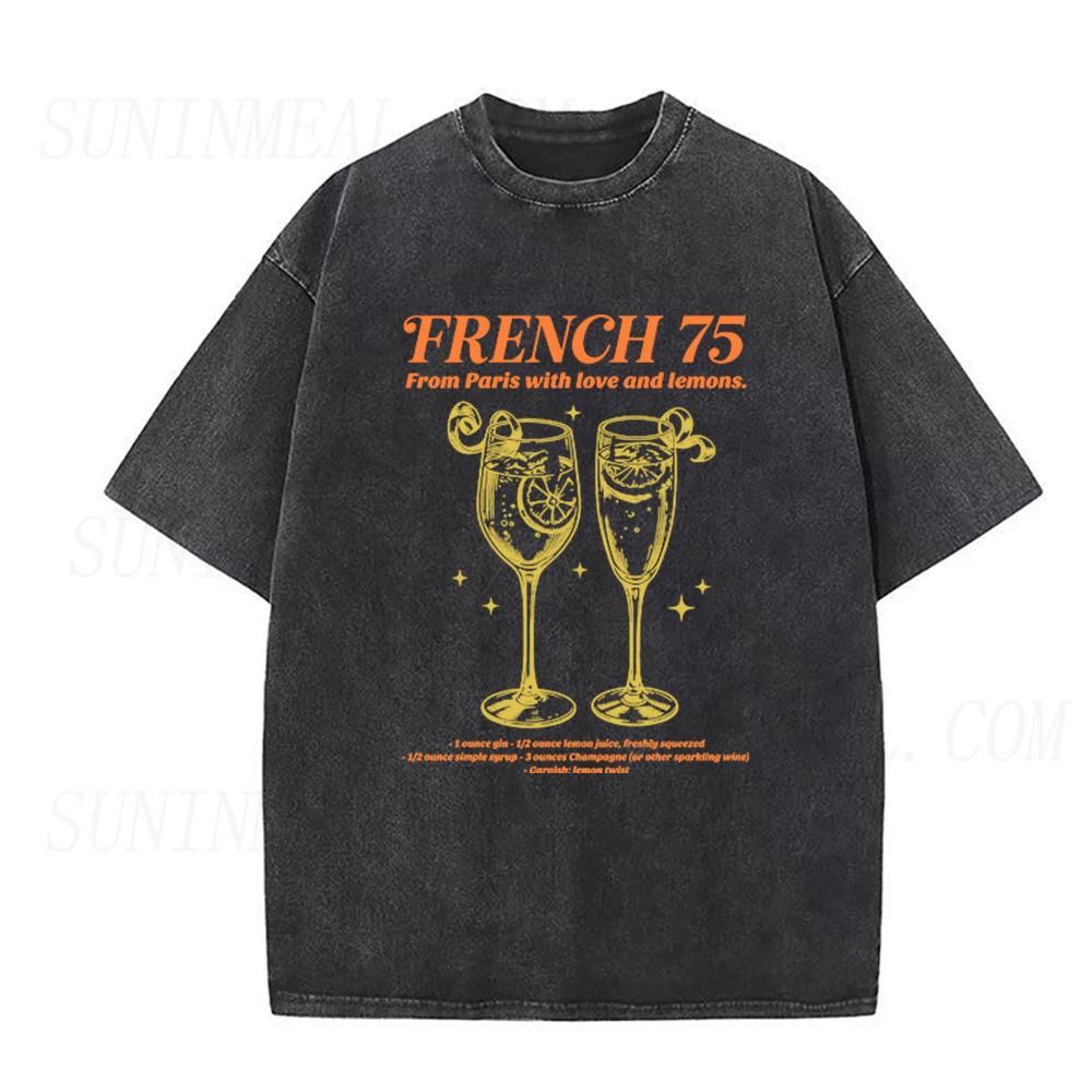 From Paris With Love And Lemons French 75 Cocktail Unisex Tee