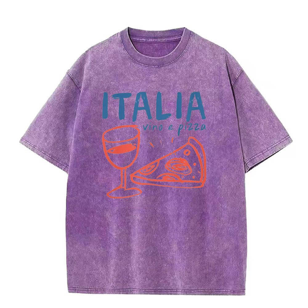 Italy vino e pizza Unisex Tee