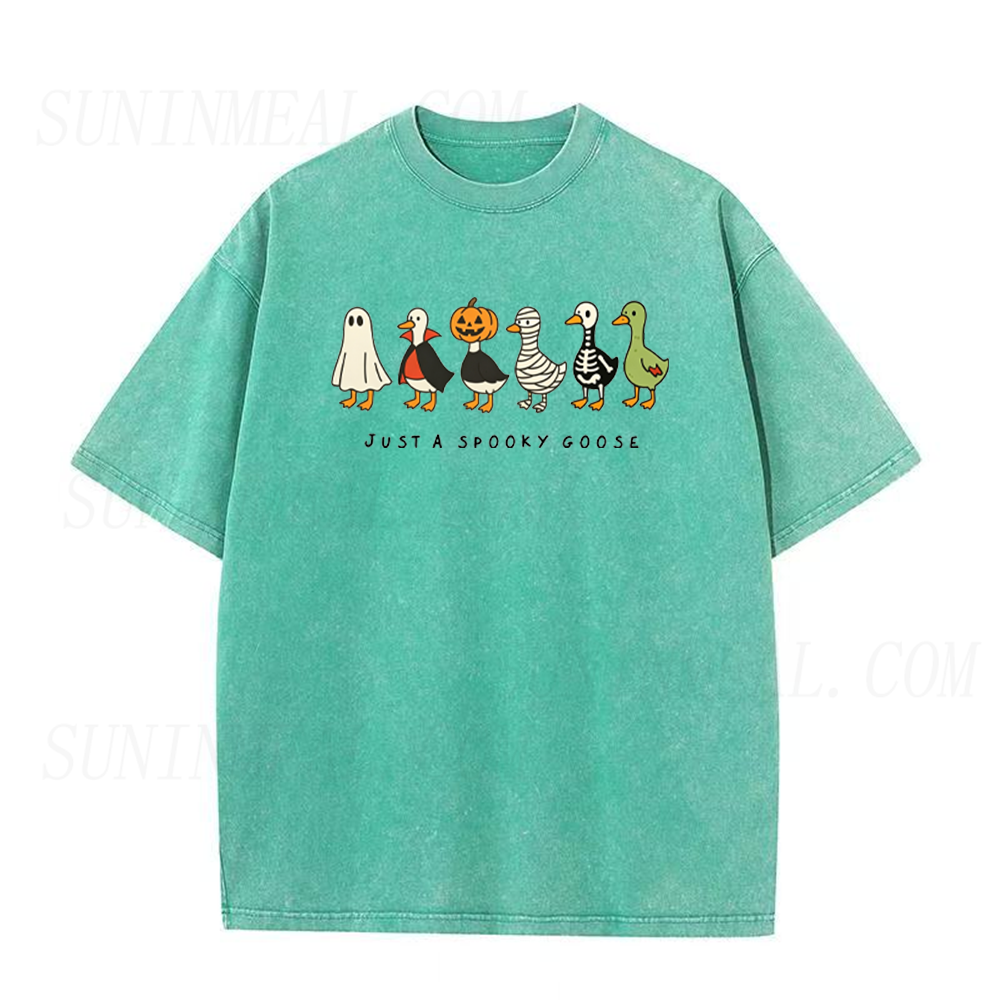 Just A Spooky Goose Halloween Unisex Tee