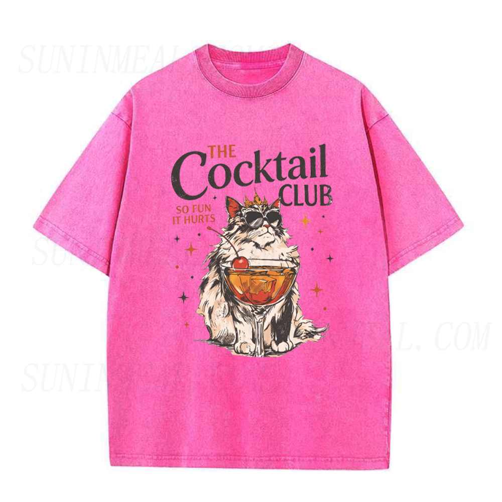 The Cocktail Club Cool Cat Graphic Unisex Tee