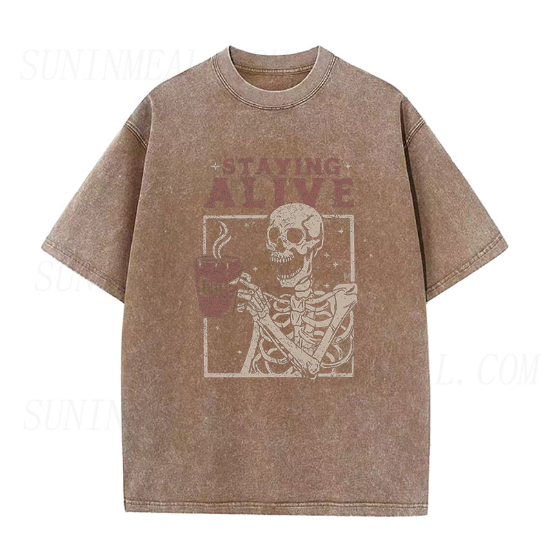 Staying Alive Coffee Unisex Tee