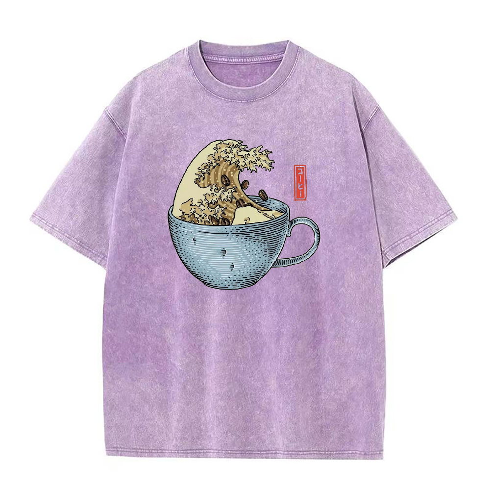 日本のコーヒーウェーブユニセックスTシャツ
