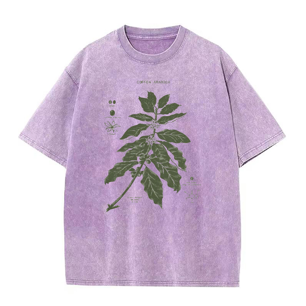 コーヒー植物図ユニセックスTシャツ