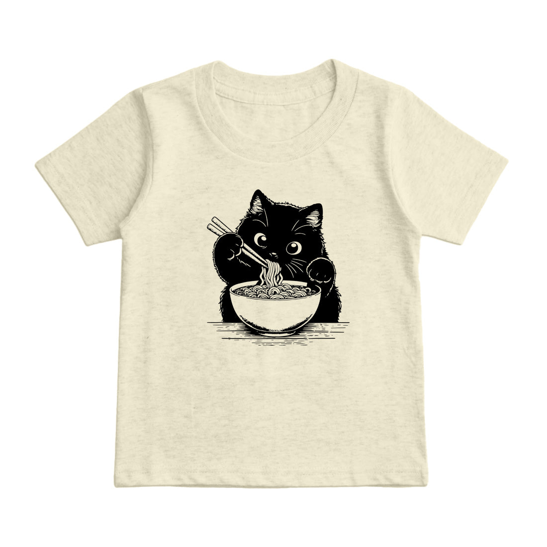 ラーメン猫キッズTシャツ