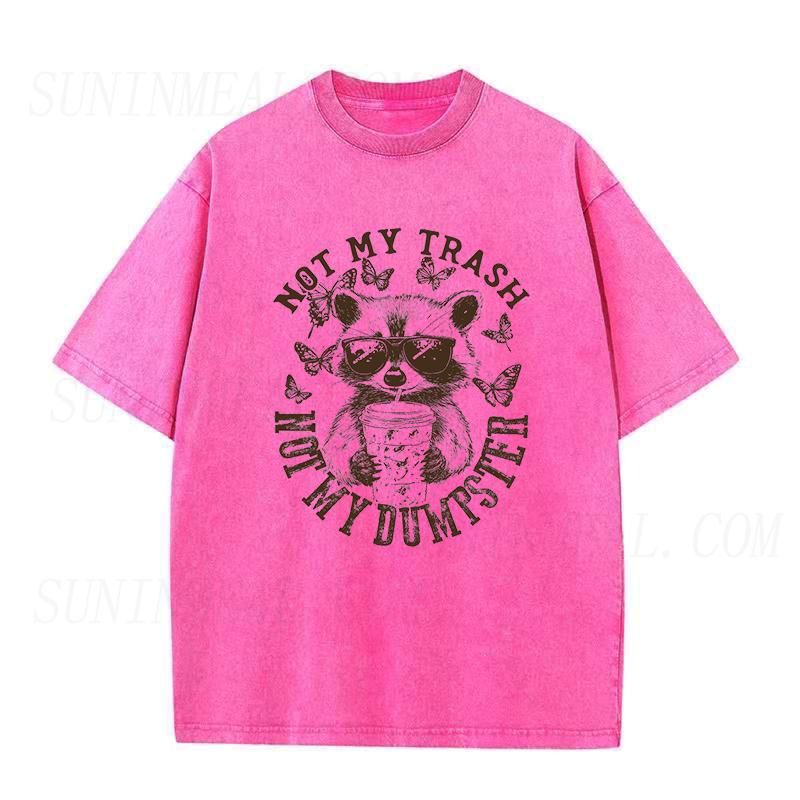 Not My Trash Not My Dumpster Raccoon Iced Coffee Unisex Tee