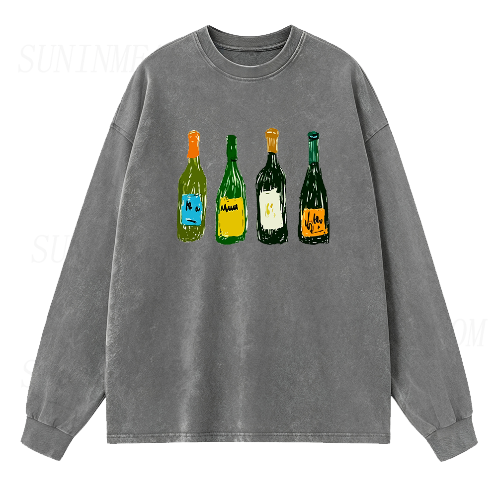 Wine Bottles Long Sleeve Unisex Tee