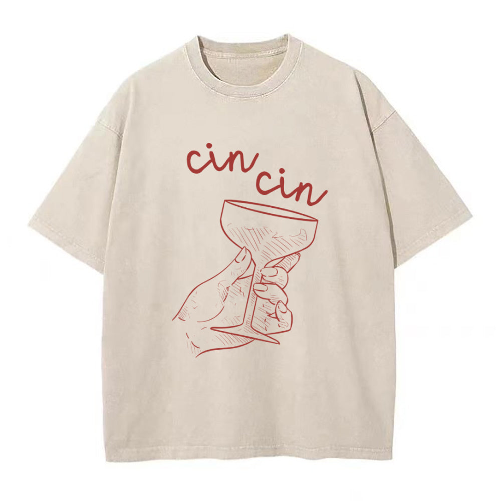 cin cin wine ユニセックスTシャツ