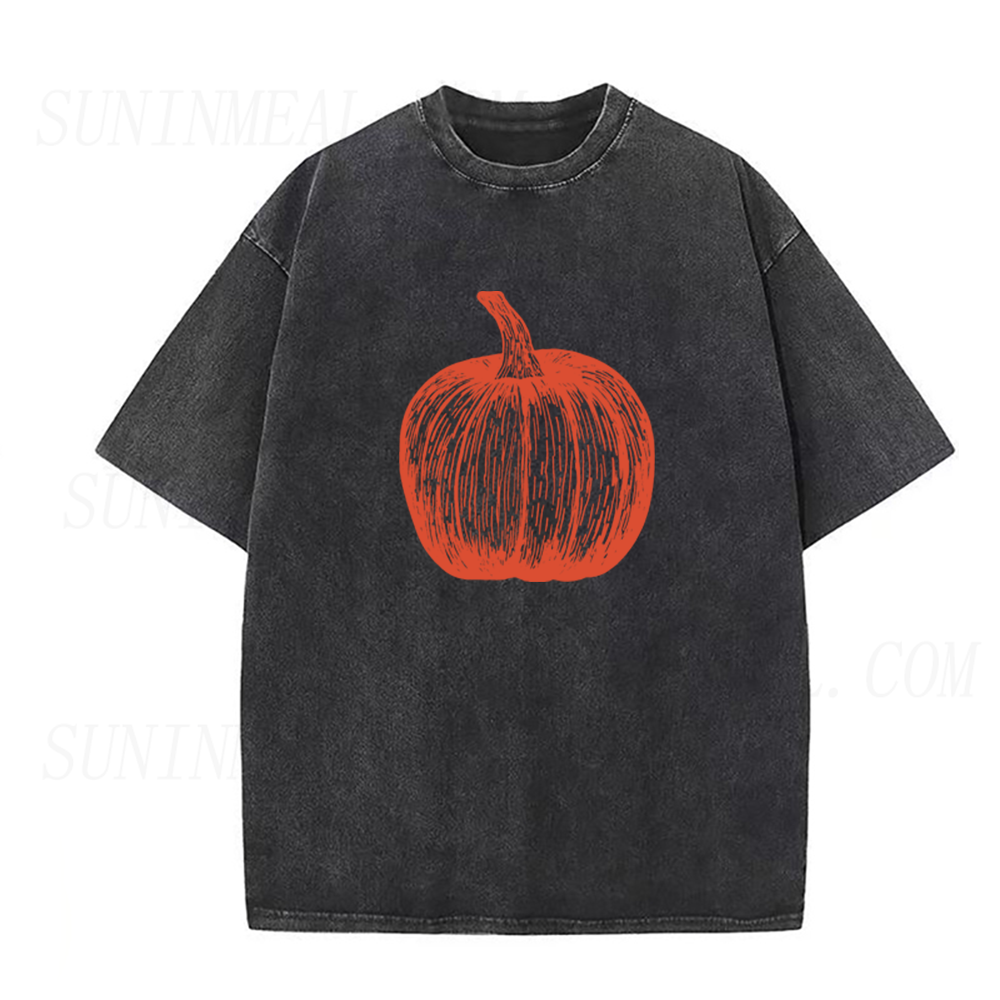 Vintage Line Art Pumpkin Unisex Tee