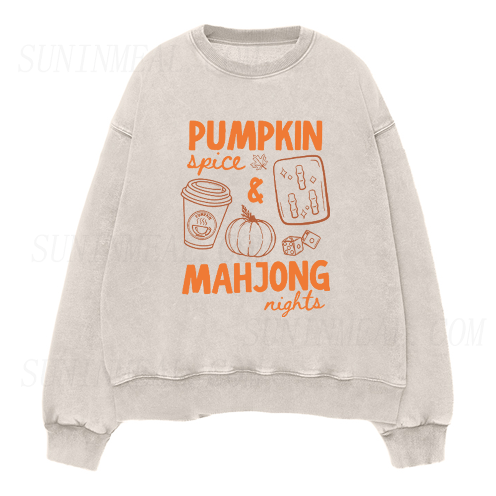 Pumpkin Spice Mahjong Unisex Crewneck Sweatshirt