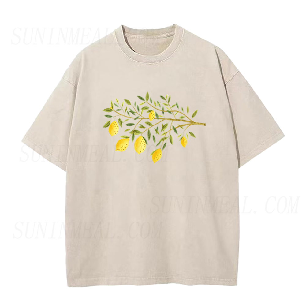 Watercolor Lemon Branch Unisex Tee