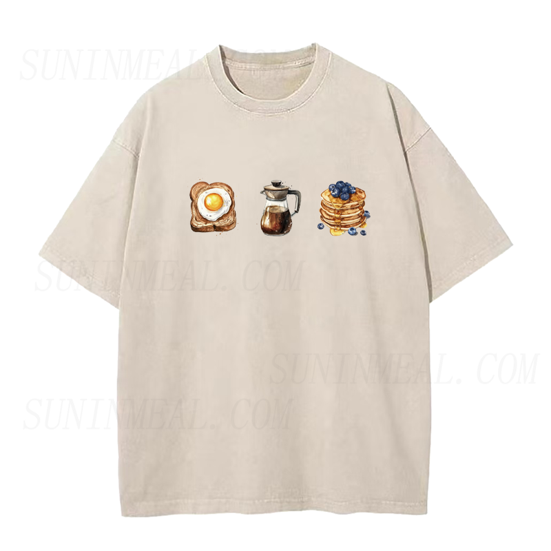 Toast Coffee Pancakes Breakfast Unisex Tee