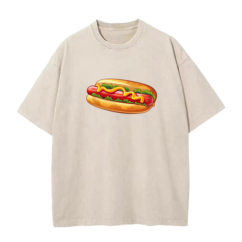 ホットドッグ ユニセックス Tシャツ
