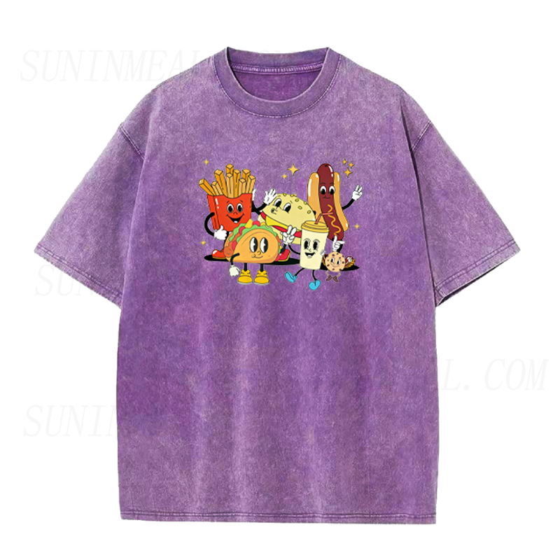 Quirky Cartoon Food Character Unisex Tee