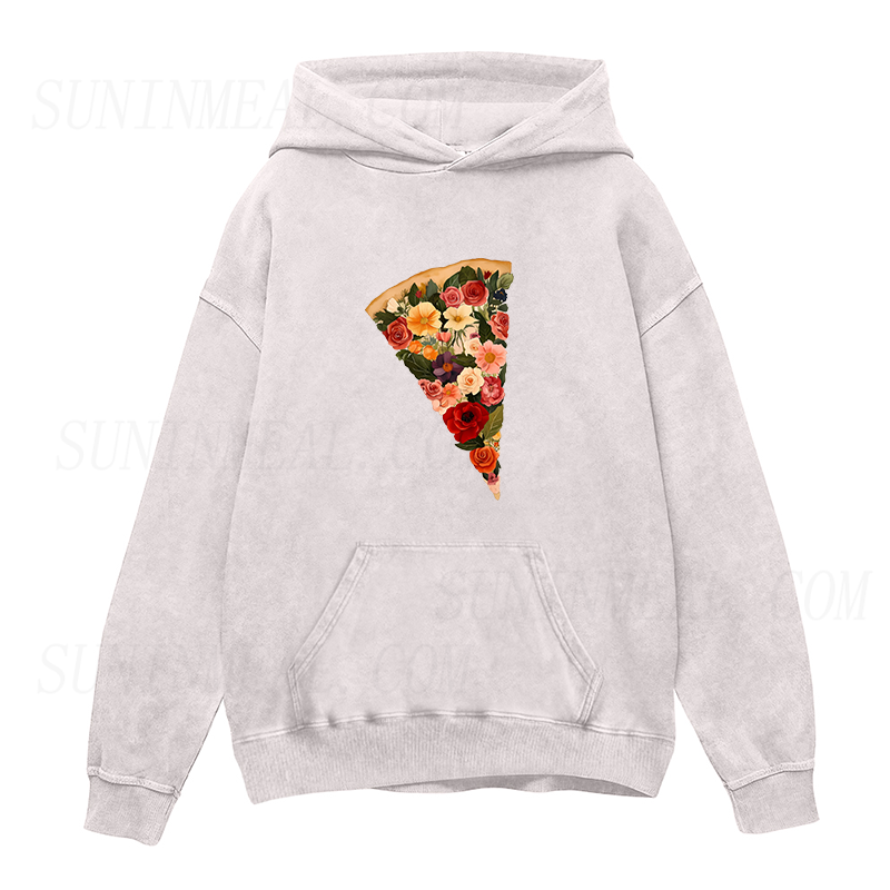 flowers pizza Unisex Hoodie