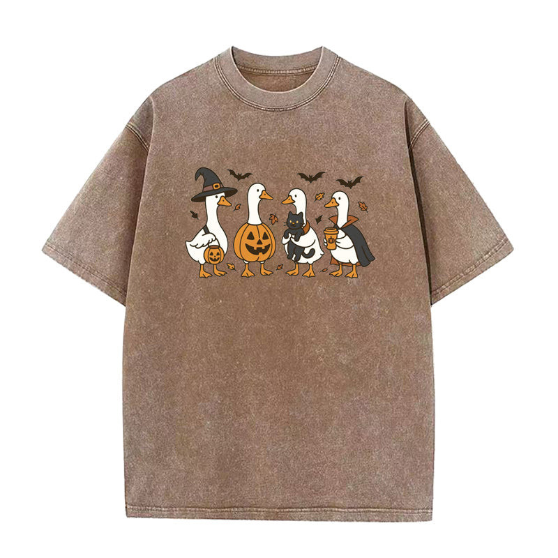 Halloween Ghost Silly Goose Unisex Tee