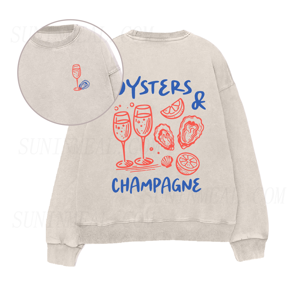 Oysters & Champagne Unisex Crewneck Sweatshirt