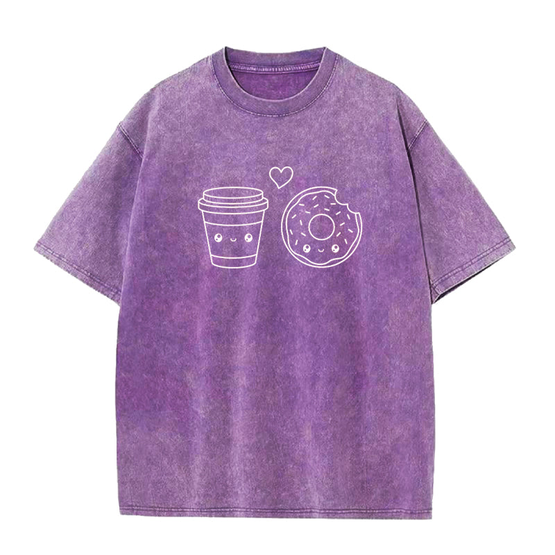 Coffee Cup & Donut Unisex Tee