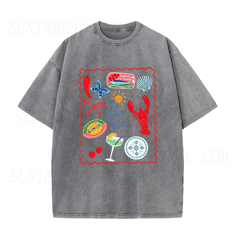 La Dolce Vita Summer Food & Lobster Unisex Tee