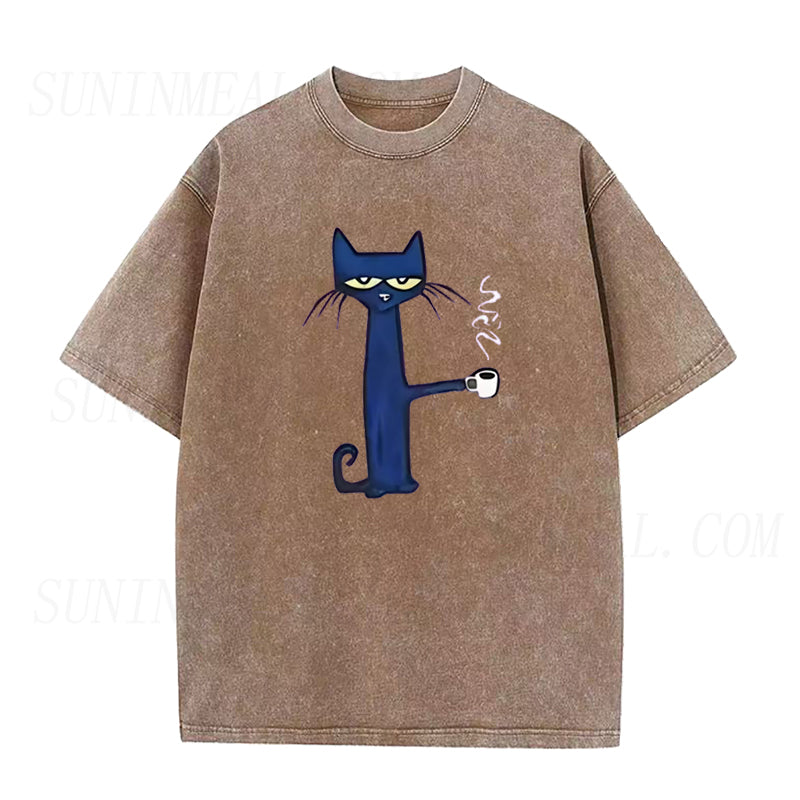 Cat and Coffee Unisex Tee