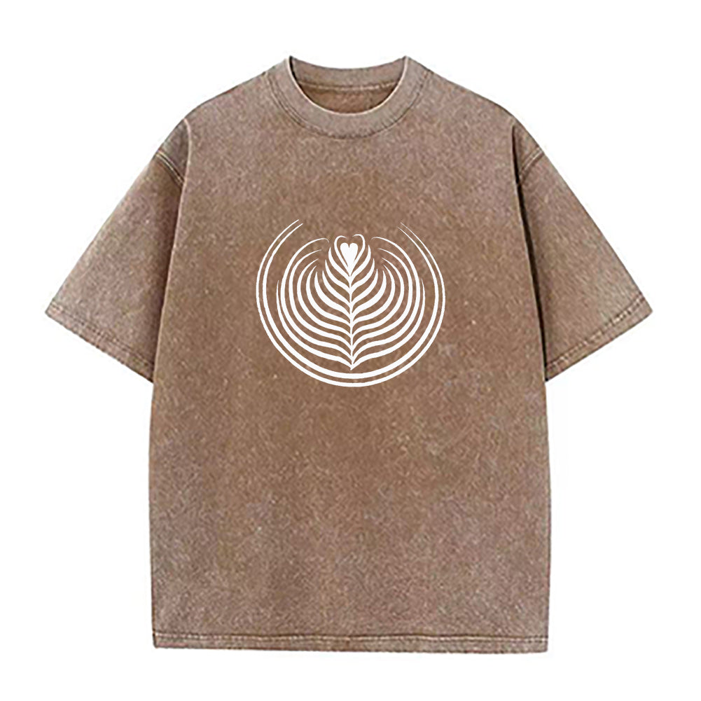 コーヒー ラテ アート ユニセックス Tシャツ