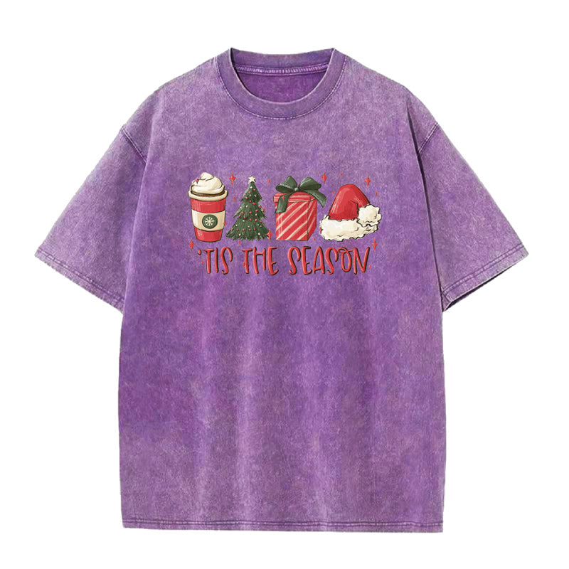 Xmas Presents & Santa Hat Unisex Tee