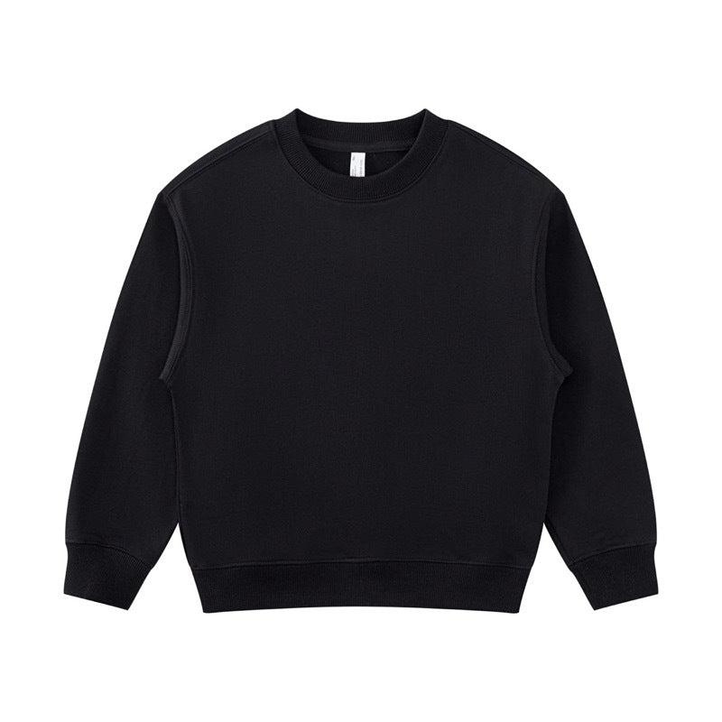 Solid Unisex Kids Crewneck Sweatshirt