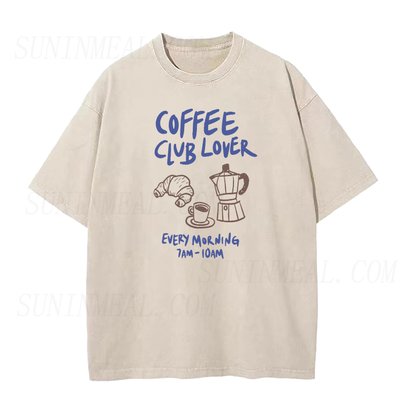 コーヒークラブラバーユニセックスTシャツ