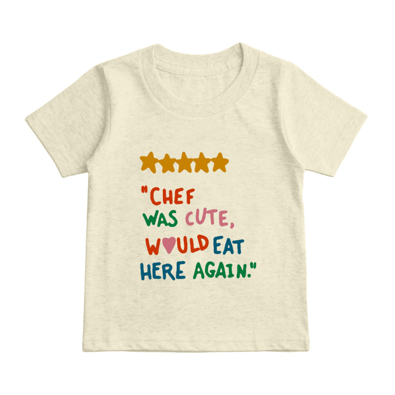 chef was cute would eat here Kids T-Shirt