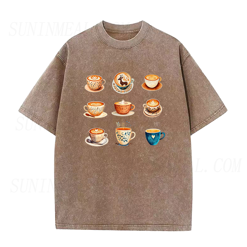 Whimsical Coffee Cup Collection Unisex Tee