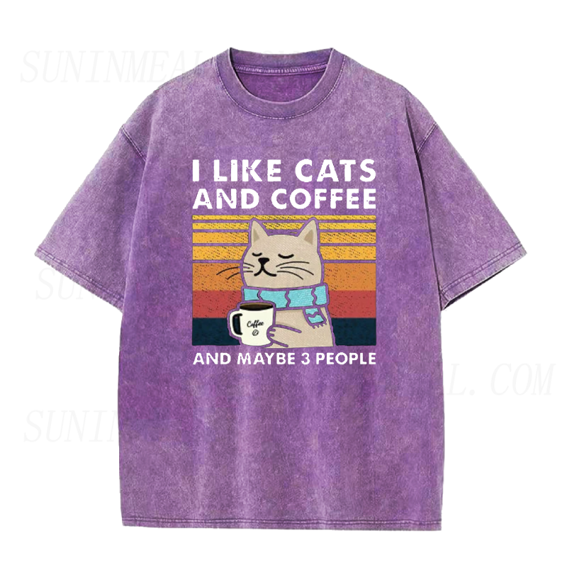 I Like Cats And Coffee Tee