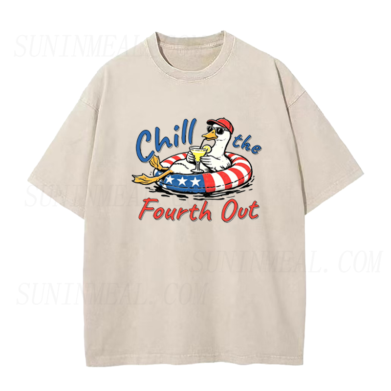 Chill The Fourth Out Duck Unisex Tee