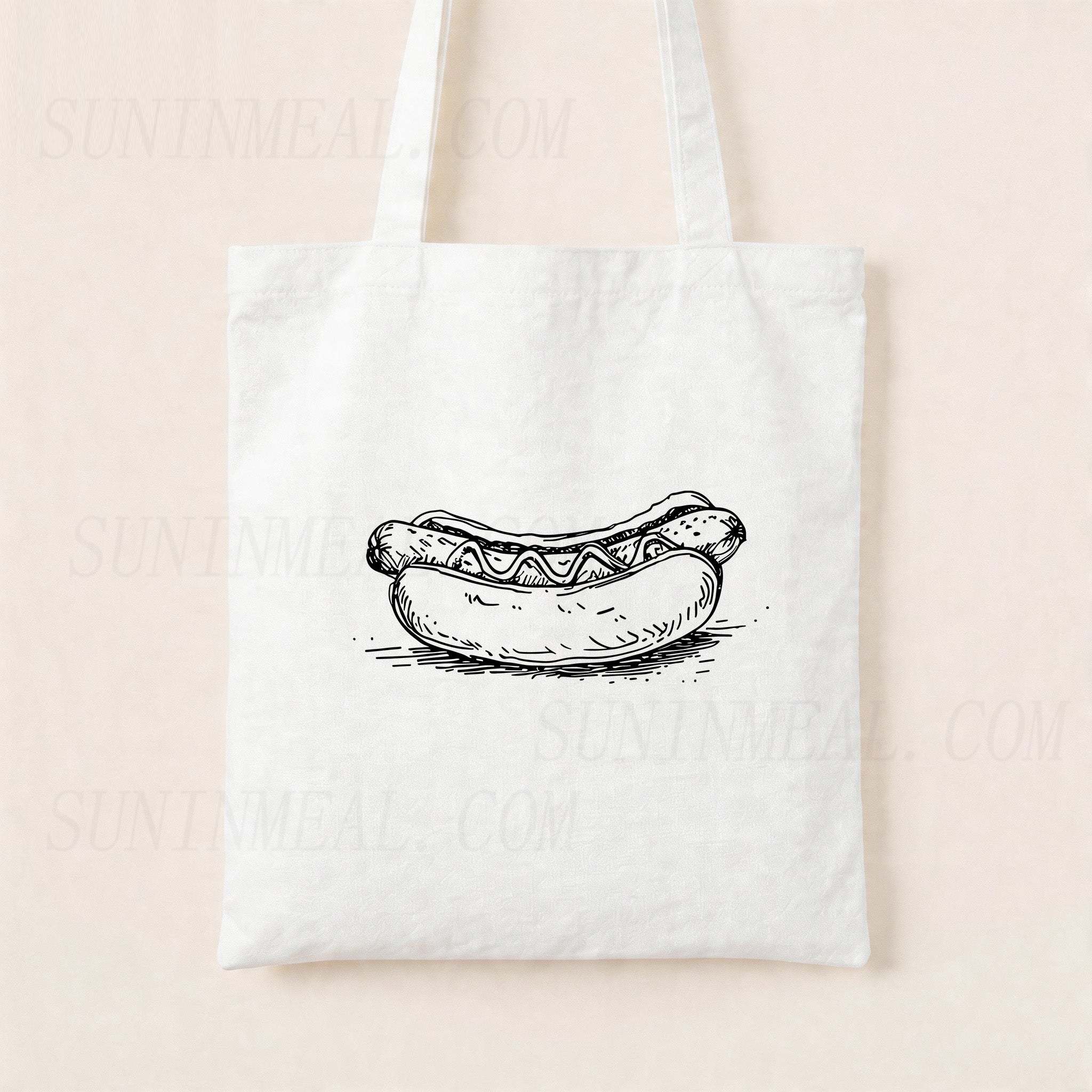 Hot Dog Canvas Tote Bag